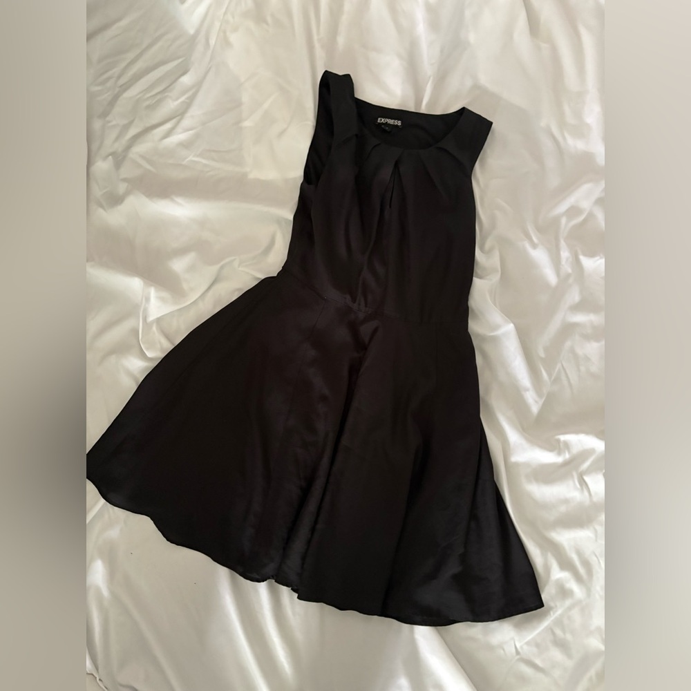 Express Black Fit and Flare Mini Dress